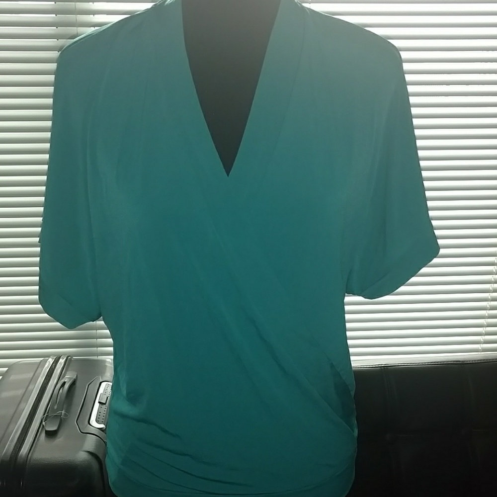 NWOT! Beautiful Victoria's Secret teal wrap blouse