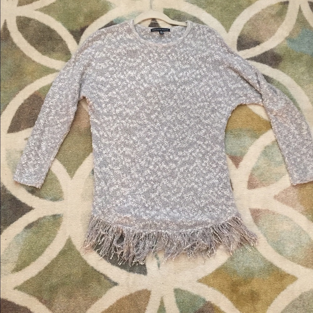 Fringe sweater, rarely worn, very warm!