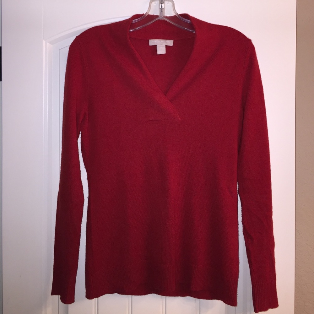 Banana Republic Wool Cashmere red sweater small