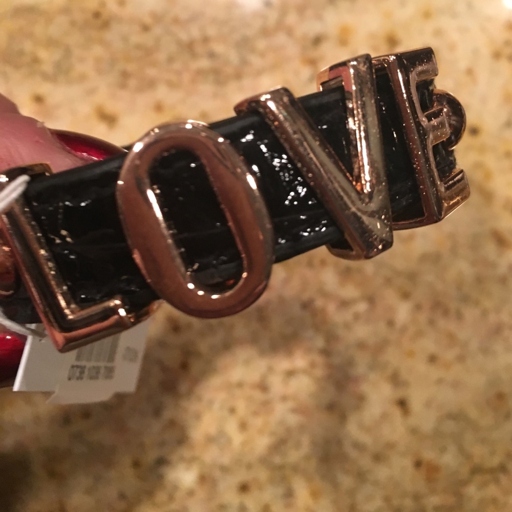 BCBG leather LOVE bracelet