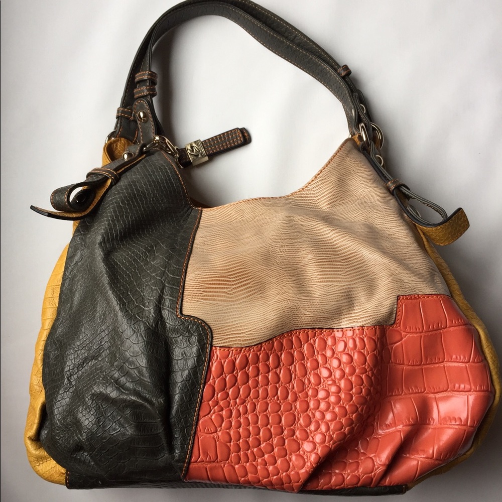 Buxton Leather handbag. Multicolor