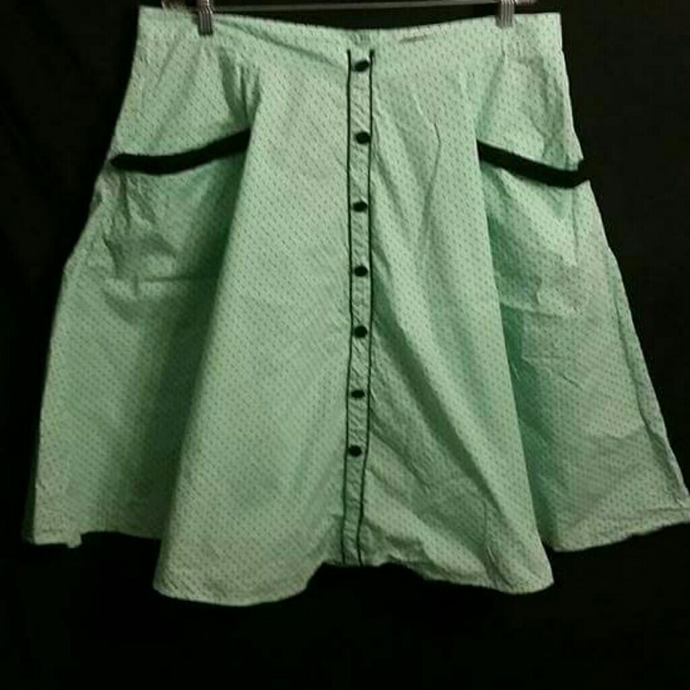 Hell bunny green polka dot circle skirt