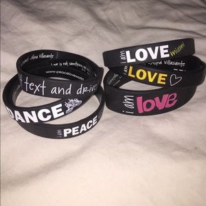 Peace Love World Silicone Bracelets
