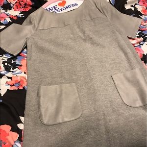 LOFT Leather Sleeve/Top Dress