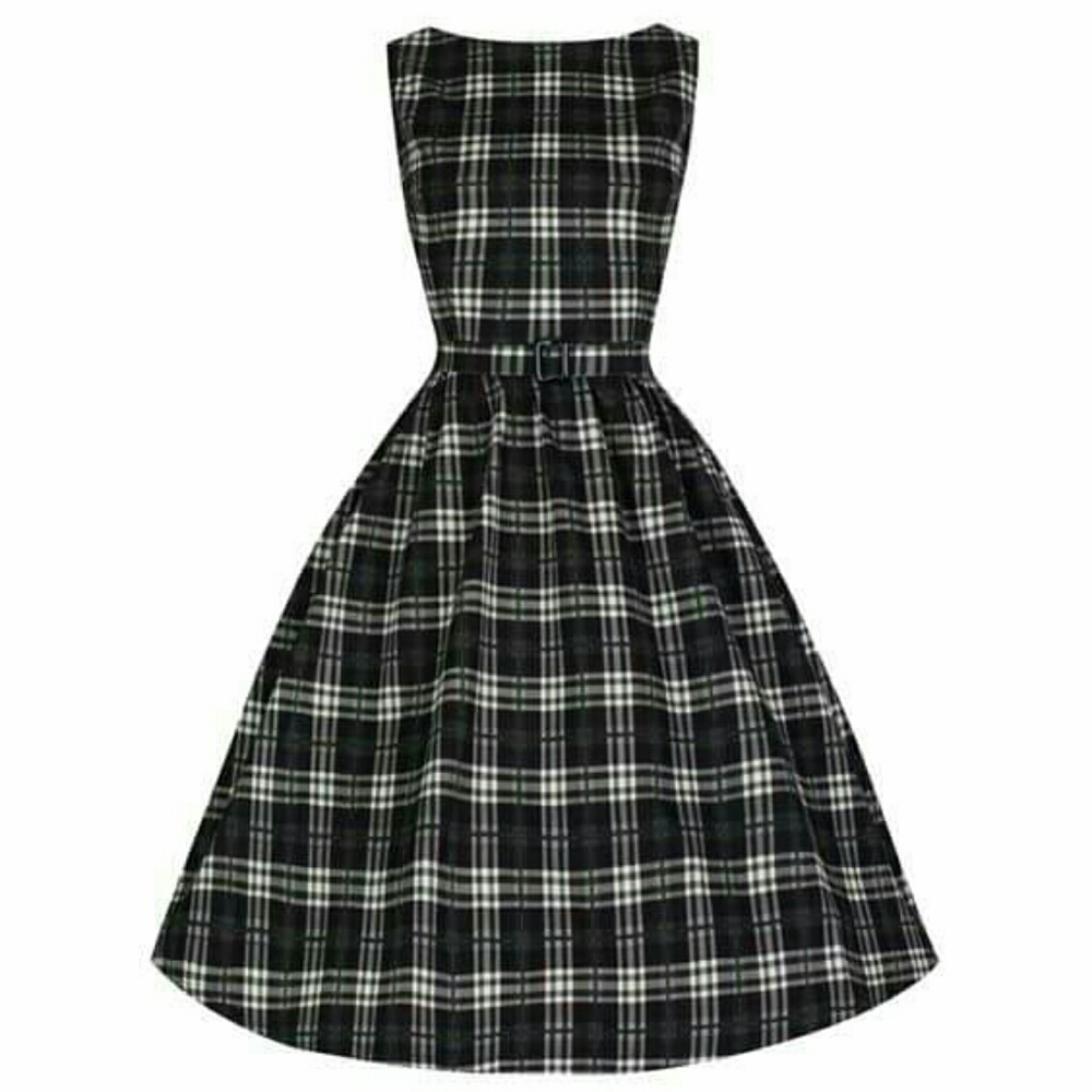 Green plaid Lindy Bop vintage dress