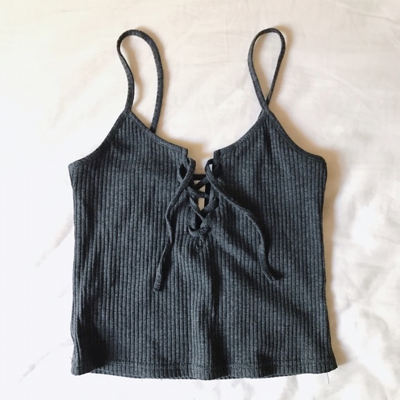 Brandy Melville Tops - Criss Cross Crop Top