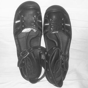 Keen Black Leather Sandal