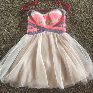 Nude Sequined Prom Dress!!