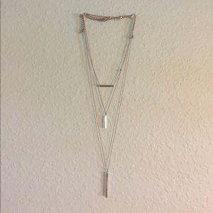 Forever 21 long silver necklace bundle