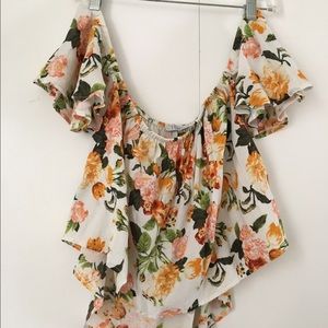 Floral off the shoulder top