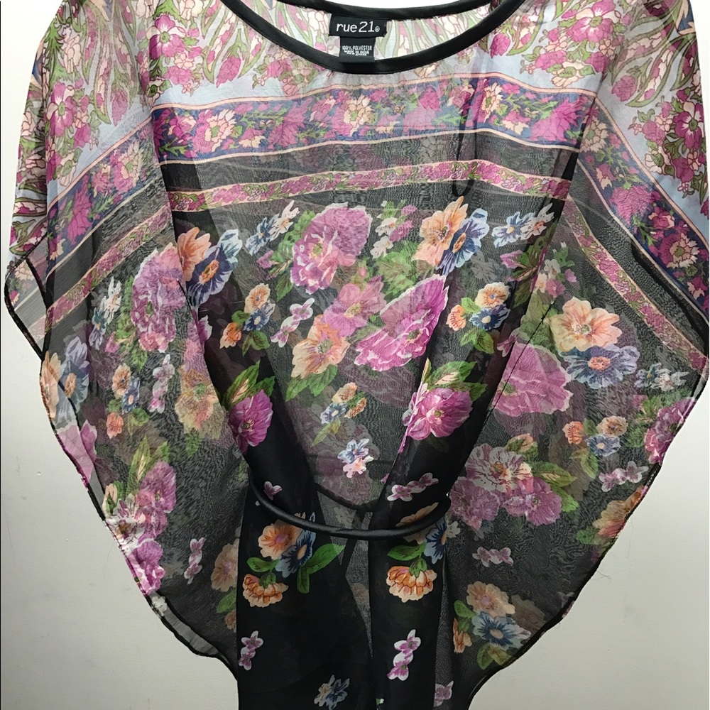Sheer Floral tunic