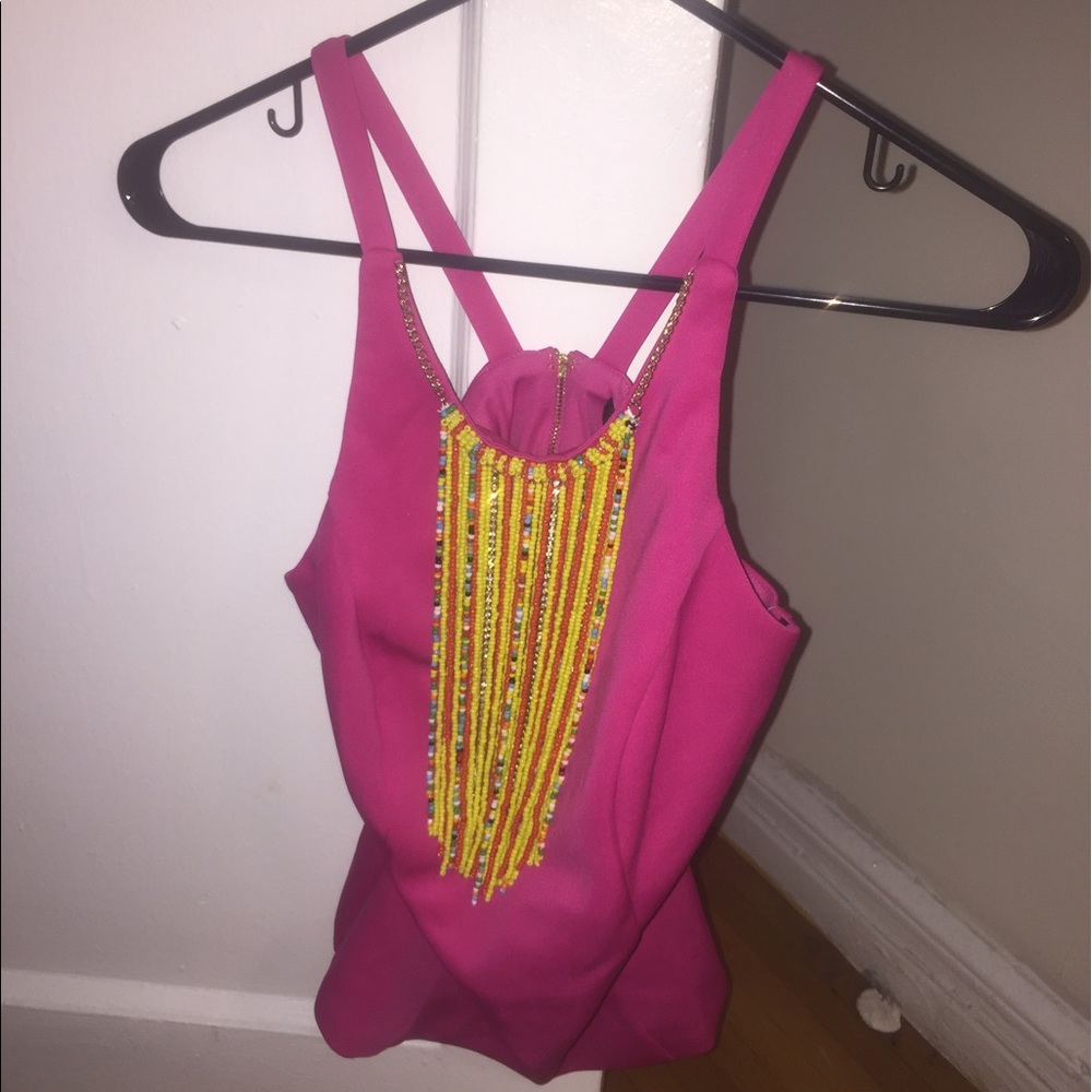 Beaded pink top