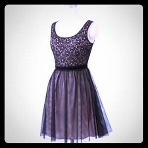 Gorgeous Lauren Conrad black lace and tulle dress