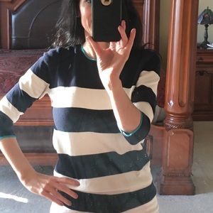 Loft Navy and white striped Sweater
