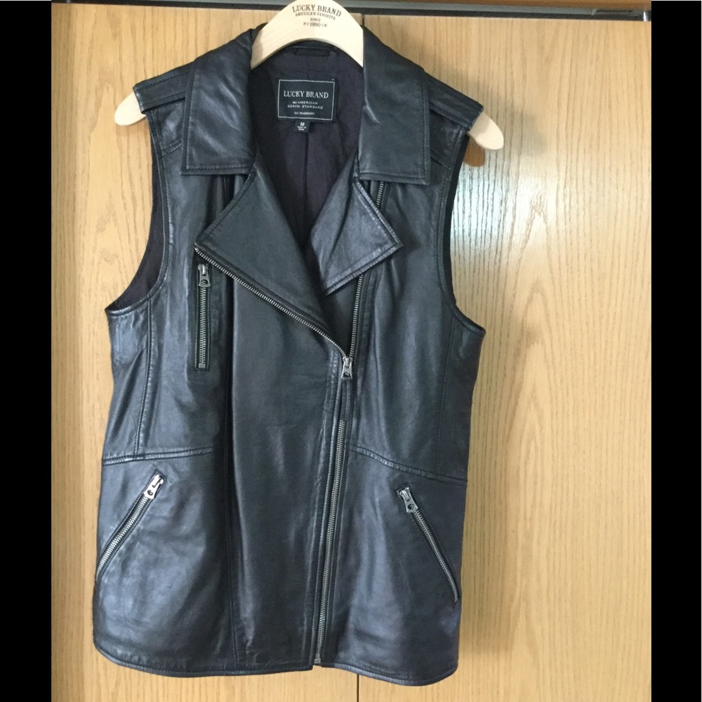 Lucky Leather Moto Vest