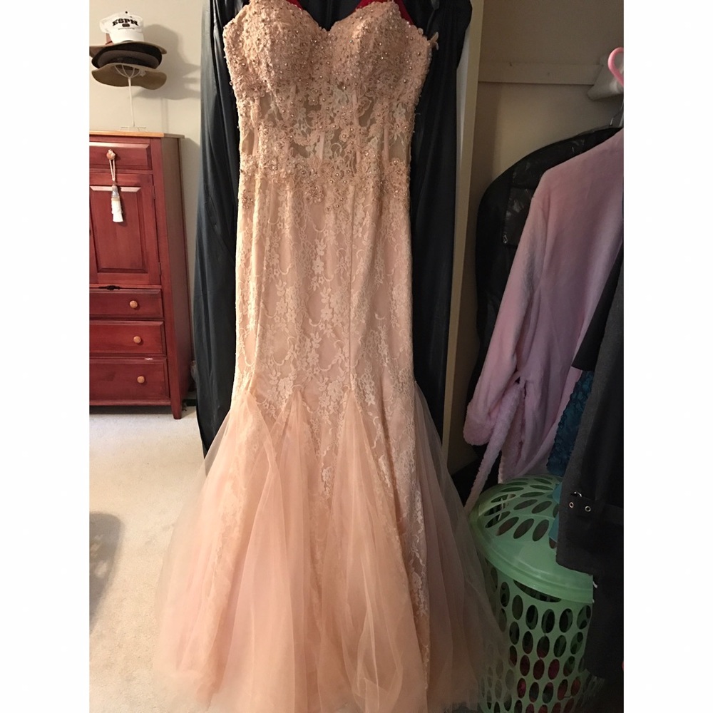 Champagne prom dress