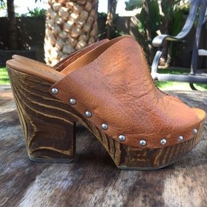 Kork-ease original leather tan mule/slide ins sz 7