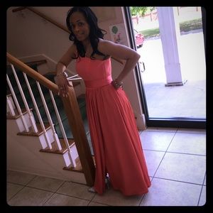 Vera Wang Sunset long gown with Split! worn once!