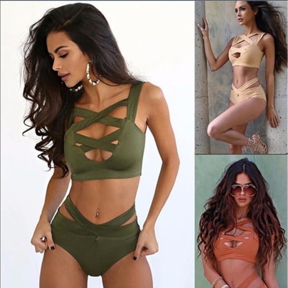 ‼️1 OLIVE LEFT‼️ 🎉HPx2🎉The Gia Bandage Bikini - Picture 3 of 6