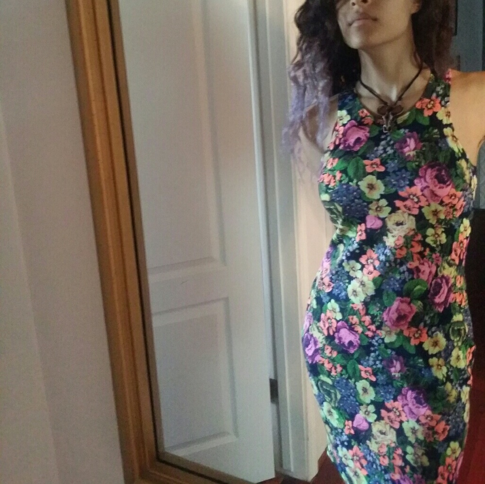 Floral Neon Body Con