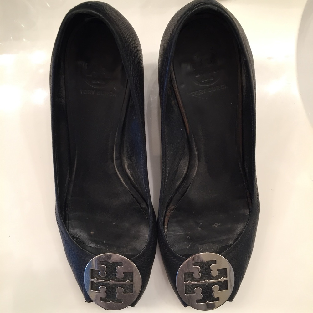 Peep toe wedges