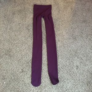Fleece lined burgundy tights