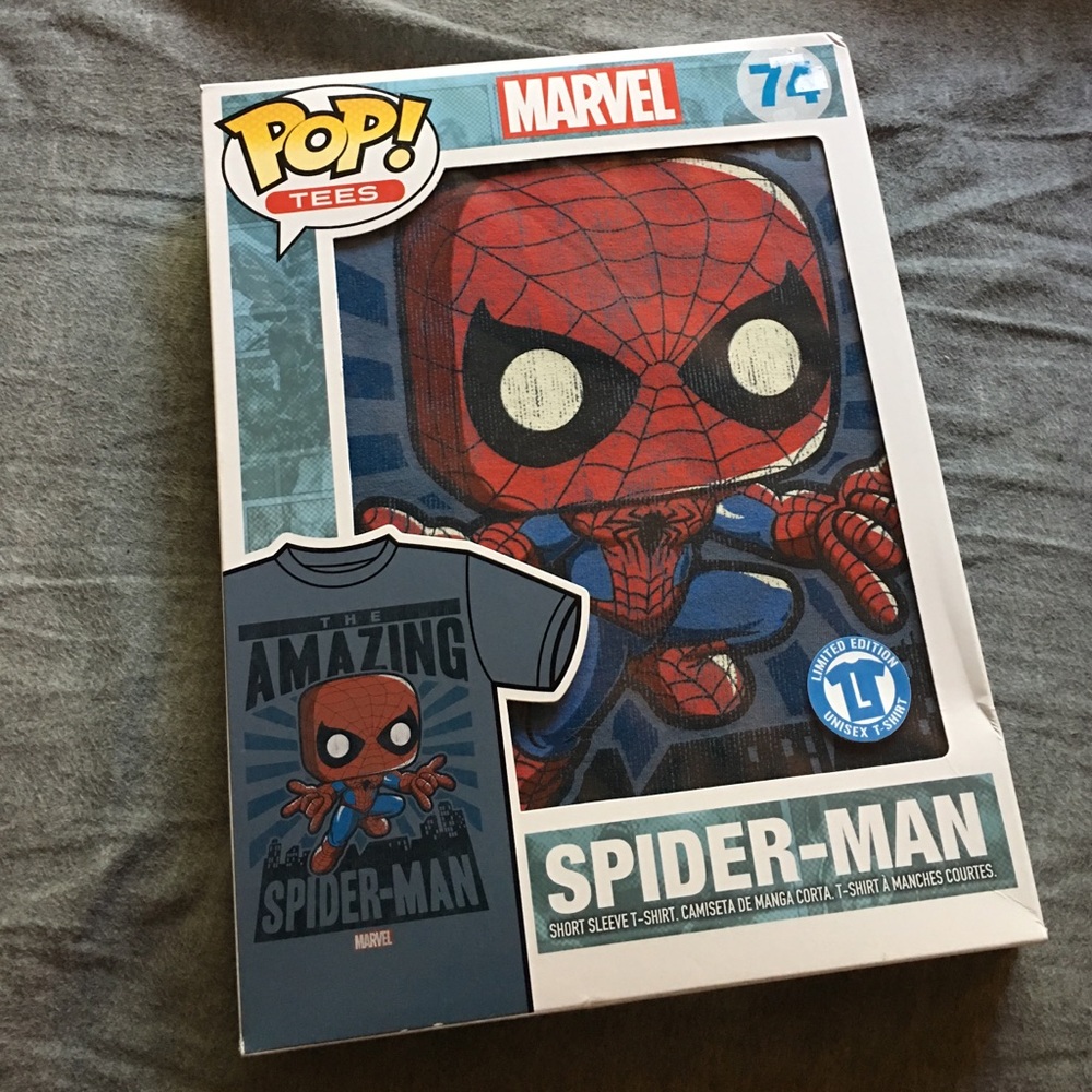 Brand new pop tee- spider-man