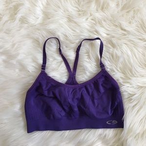 Purple sports bra