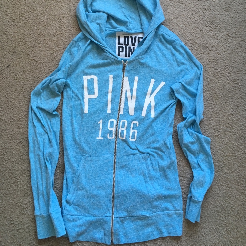 Pink zip up sweater