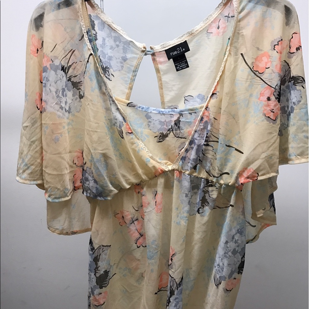 Floral loose cute shirt