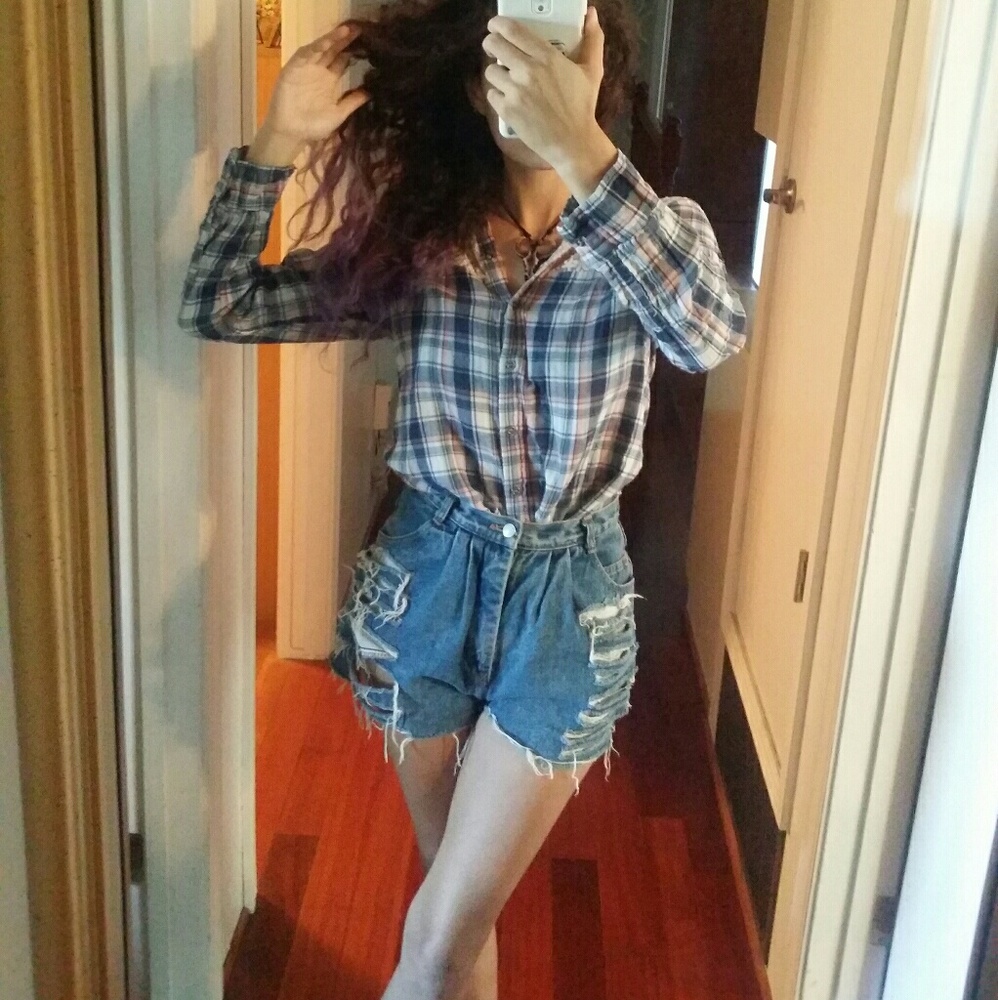 Farm Plaid Blue and Pink White Lace
