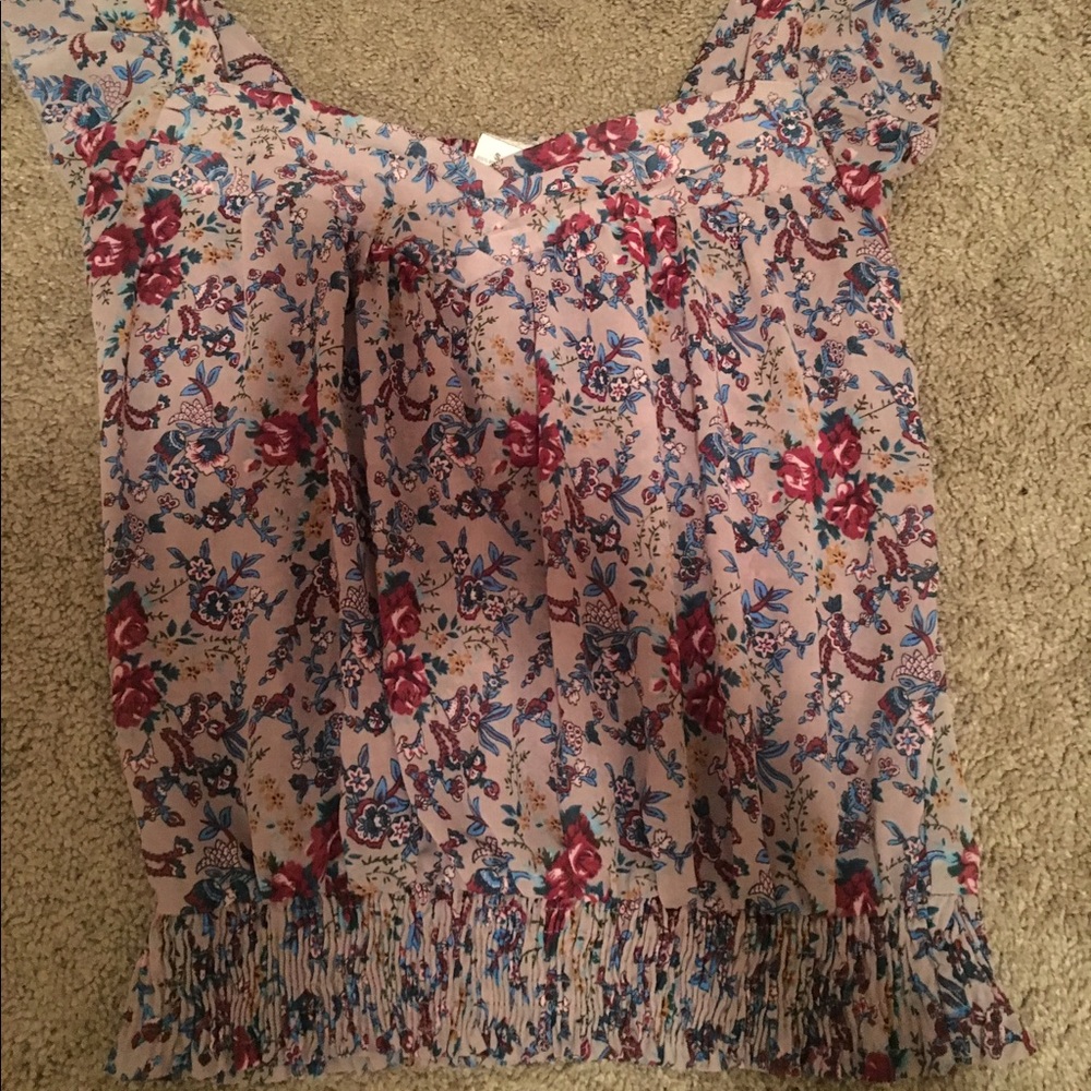 Floral shirt and romper SOLD TOGETHER