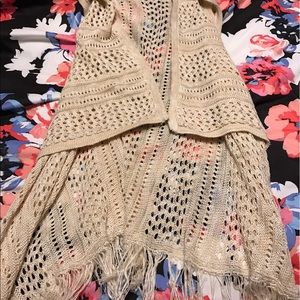 Sleeveless Fringe Vest