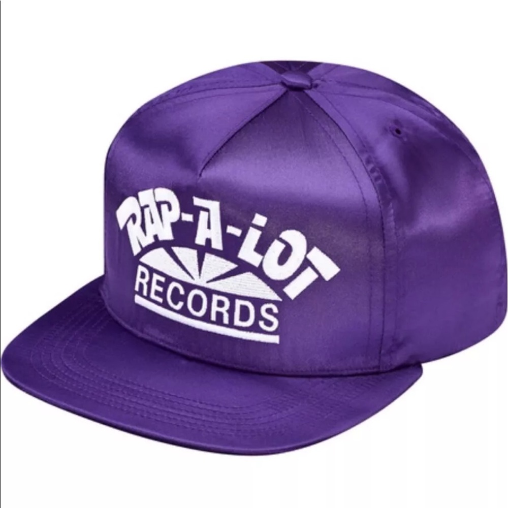 SUPREME RAP A LOT Records 5 panel HAT PURPLE SATIN - Picture 2 of 6