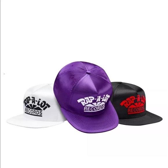 SUPREME RAP A LOT Records 5 panel HAT PURPLE SATIN - Picture 5 of 6