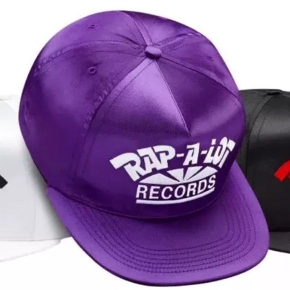 SUPREME RAP A LOT Records 5 panel HAT PURPLE SATIN - Picture 3 of 6