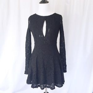 Free People // Lace Fit and Flare Key Hole Dress