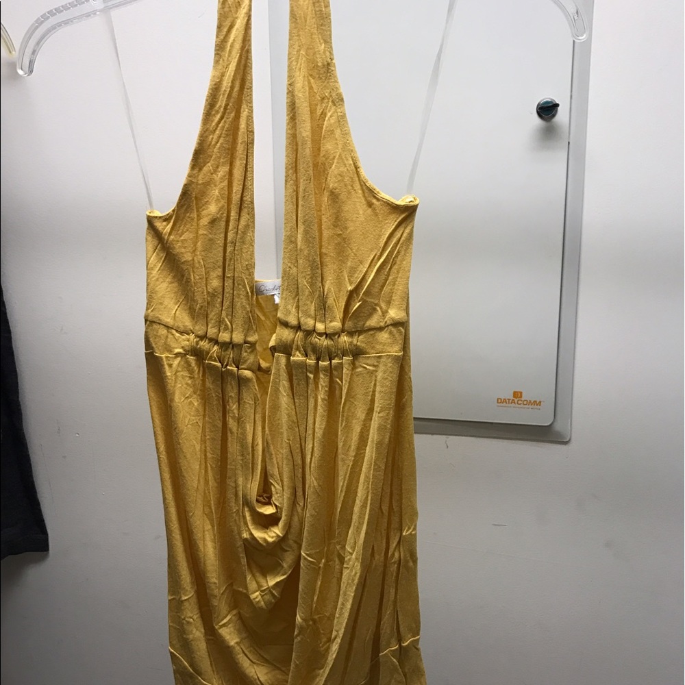 Gold low cut halter tank