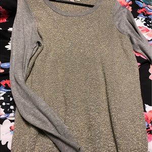 LOFT Gold and Grey Sweater