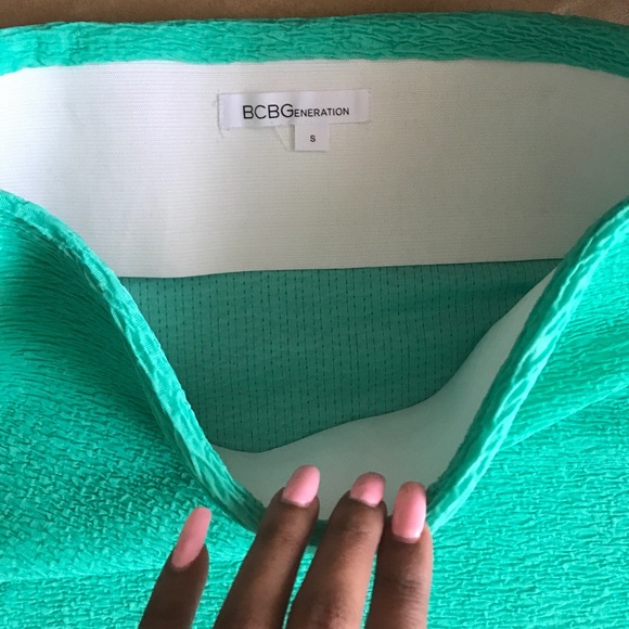 BCBG Teal Miniskirt - Picture 2 of 3