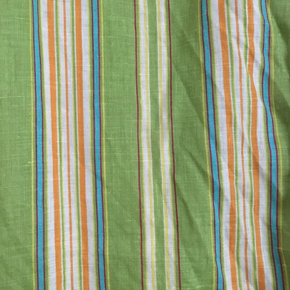 Green striped linen blouse - Picture 3 of 3