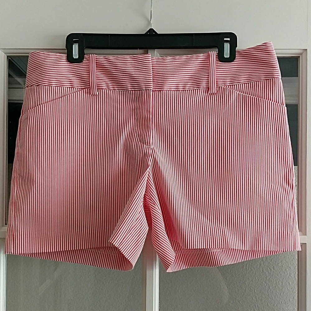 Coral Striped Ann Taylor Signature Shorts