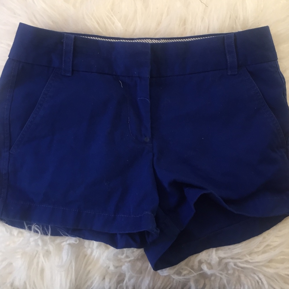 J.crew size zero blue chino shorts.