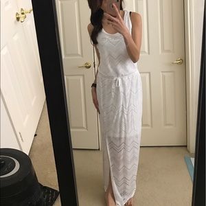 Bebe white maxi dress