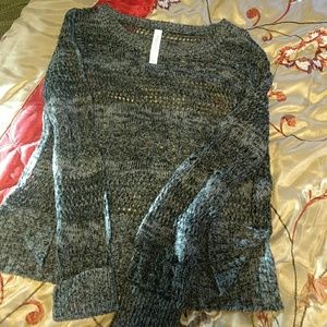 Black/Grey crochet type sweater