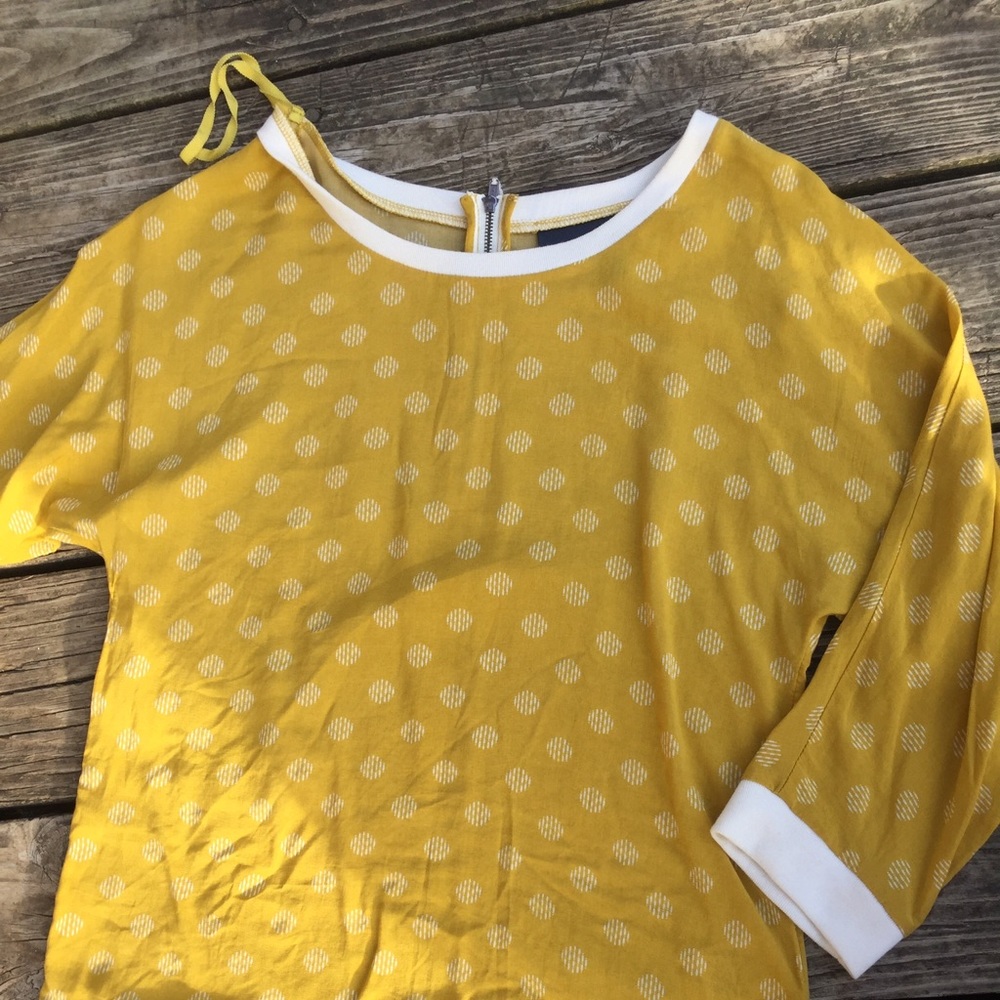 Anthropologie Maeve polka dot top