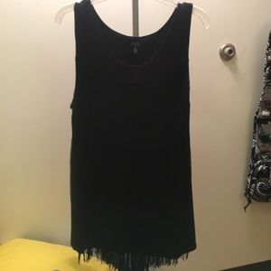 Black fringe tank top