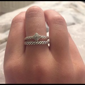 David Yurman Quatrefoil & Cable Rings
