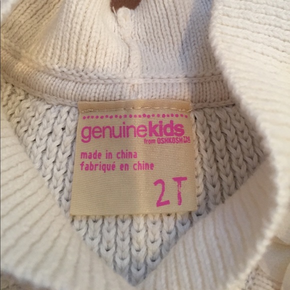 Sweet little cream cardigan size 2T - Picture 2 of 3