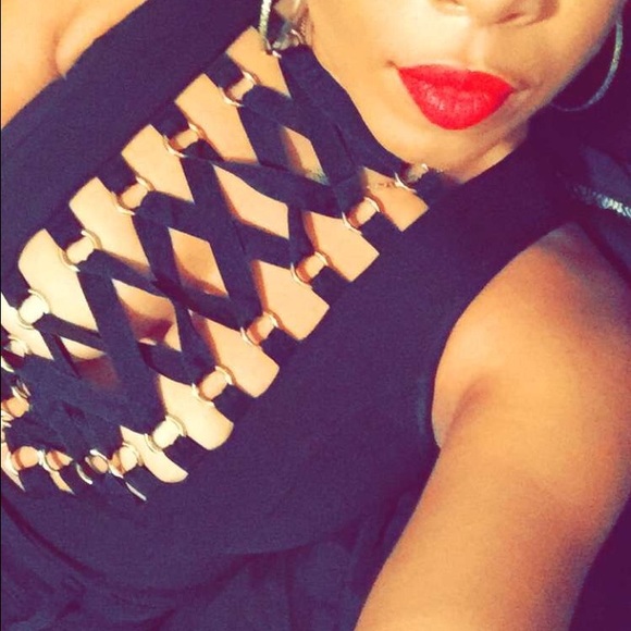 Black lace up bodysuit - Picture 2 of 6